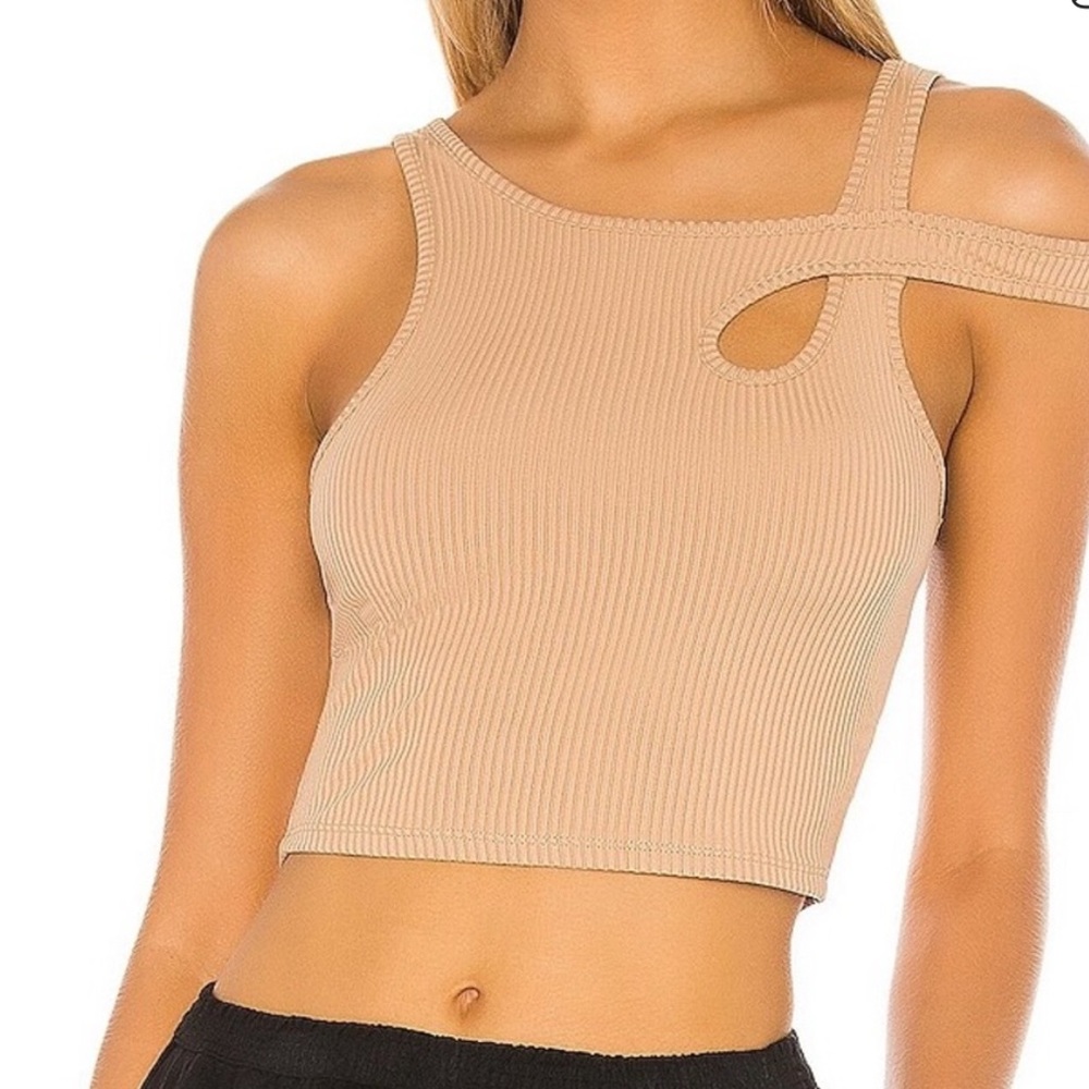 Revolve tan crop top